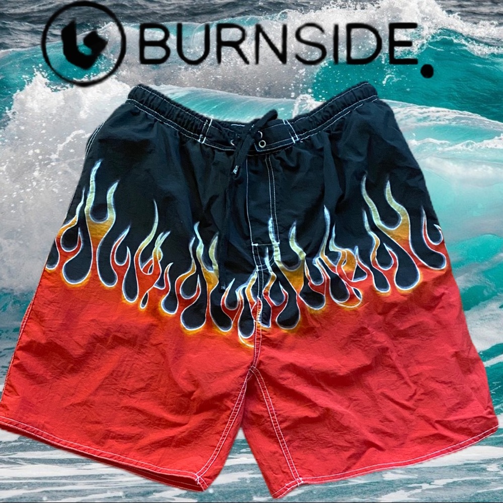 2/$25- BURNSIDE Mens Relaxed Fit Swimwear & Board Shorts